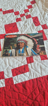 Post card Native Indian Chief of Six Nations