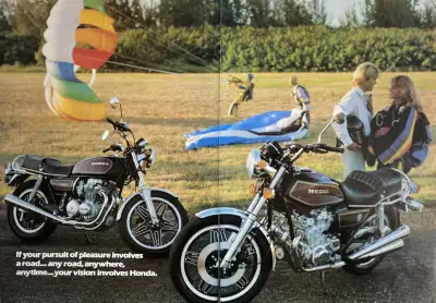 “If your pursuit of pleasure involves a road…any road, anywhere, anytime…your vision involves Honda....