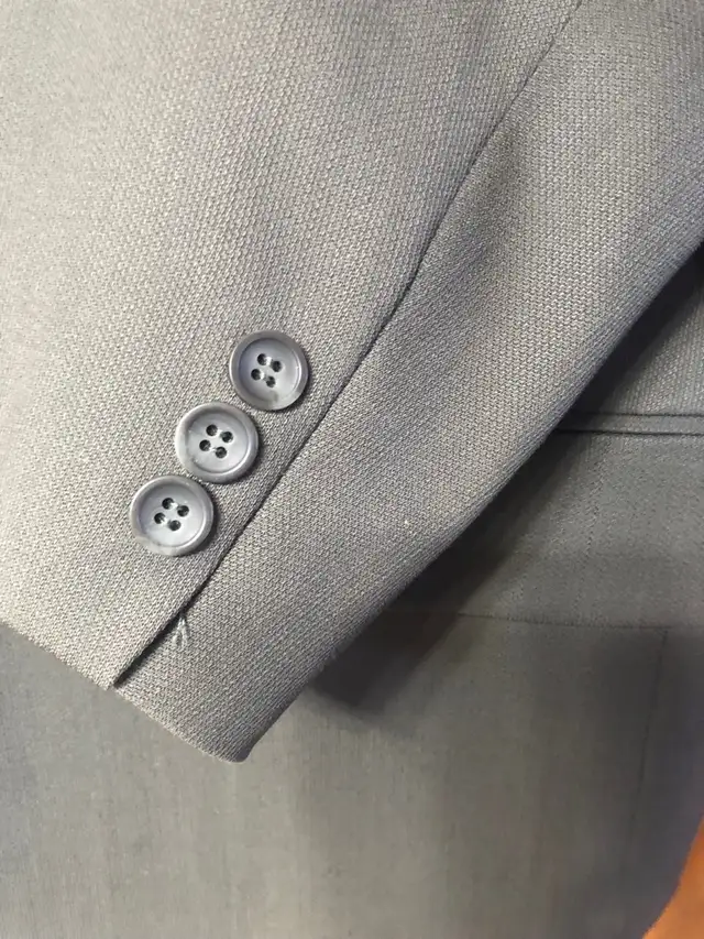 Men’s 2 piece brown wool suit size 44S in Men's in Calgary - Image 4