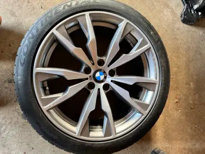 selling cause they dont fit my vehicle. the OEM BMW wheels like new. with no cosmetic damage at all....