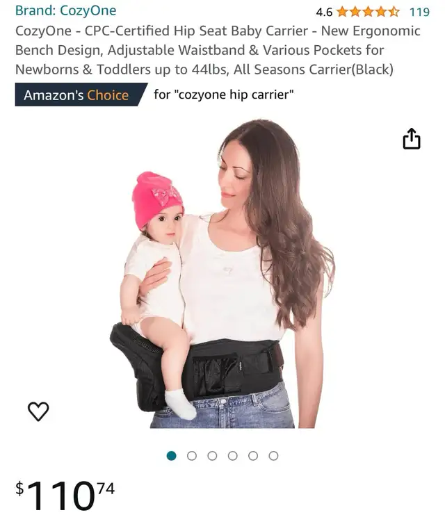 Hip Seat Baby Carrier in Strollers, Carriers & Car Seats in Hamilton - Image 3