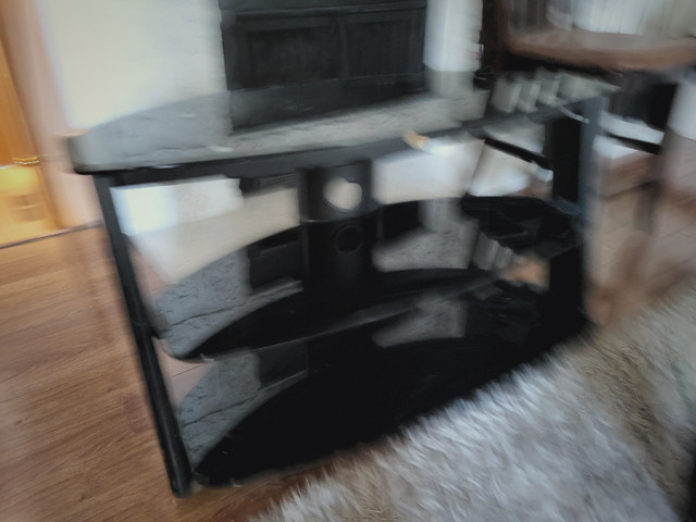 Glass tv stand in TV Tables & Entertainment Units in Winnipeg - Image 2