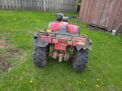 I got a 1988 honda 300 4x4 runs drives good will need lil tlc. I just put 4 brand new tierods on it...