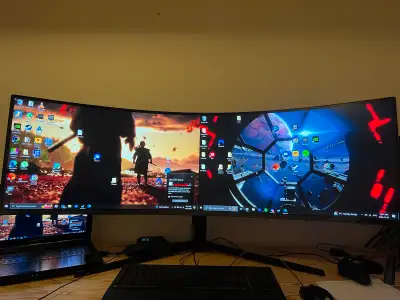 Like new Samsung Odyssey G9 Neo — the ultimate immersive 49" ultra-wide Mini LED gaming monitor with...