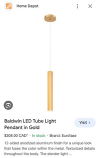 3 LED Pendant Lights - New 