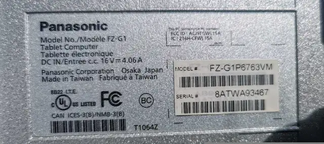 Panasonic Toughpad63992701380994121