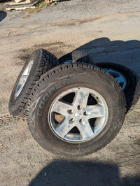 Jeep Rims + Cooper AT3 tires - 255 75 17