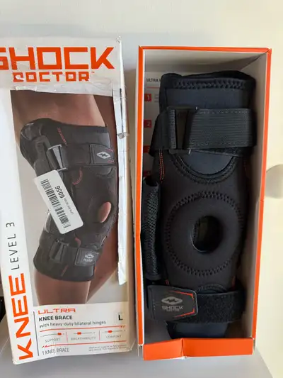 Shock Doctor Ultra Knee Brace – Size L – Dual Hinges, View more