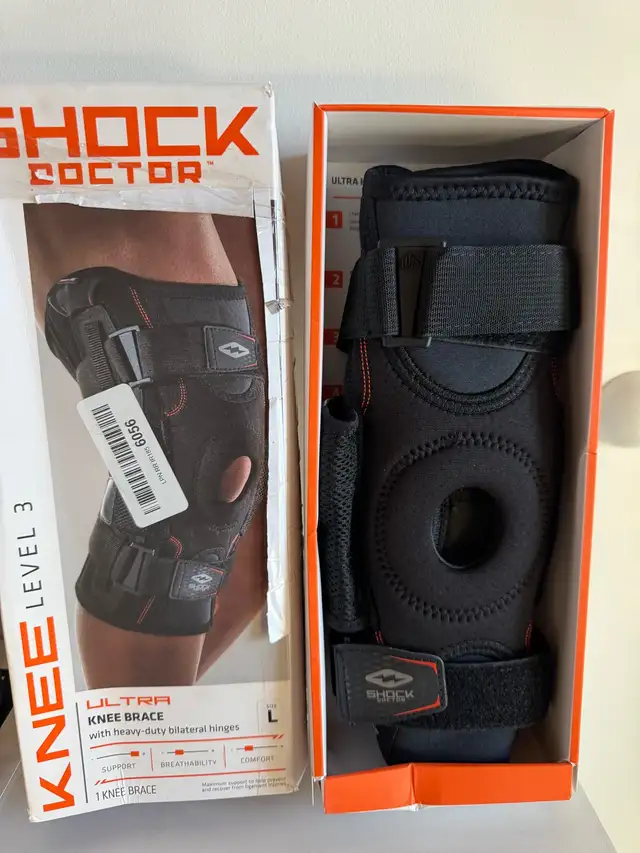 Shock Doctor Ultra Knee Brace – Size L – Dual Hinges in Other in Winnipeg - Image 2