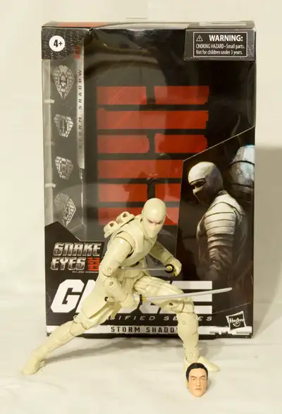 G.I. Joe Classified Series 17 Storm Shadow Snake Eyes Origins x2 Complete with box, no plastic inser...