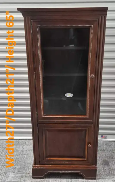 Stanley Furniture Solid Wood Display Cabinet with Glass Door, View more