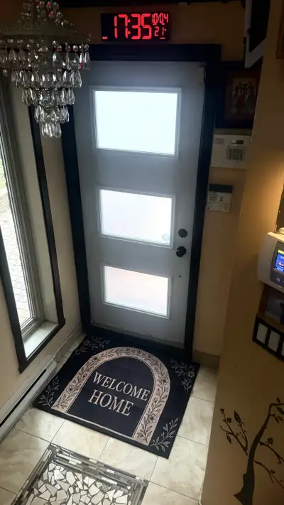 Porte d'entrée en acier avec vitrage, View more