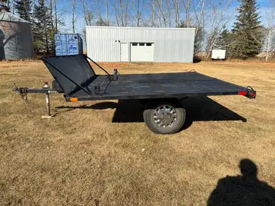 2004 Homebuilt ATV/Snowmobile Tilt Deck Trailer 8’W x 8’L deck with numerous tie down points Ski loc...