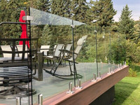 1/2" thick NEW tempered glass railing panels 50% OFF.