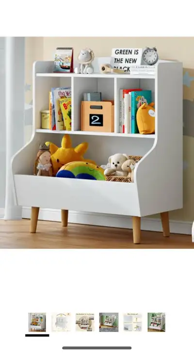 Kids Bookshelf and Toy Storage Organizer, Wooden Toddler Bookshe, View more