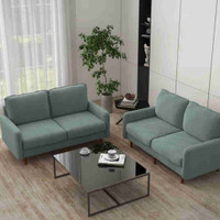 Brand NEW Grey Cyan Loveseat Set