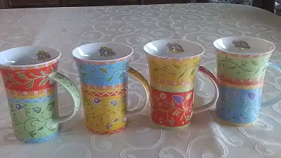 NEW- PORCELAIN MUGS SET/4/BOX - SPRINGTIME, MAXWELL WILLIAMS, View more