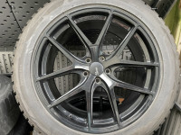 Set of 4 Winter Tires/Rims (Black) - Excellent Condition