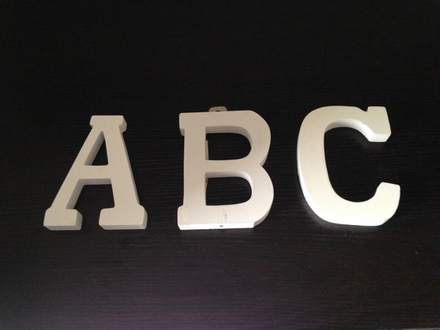 White Alphabet Letters By ArtMinds  4.75" in Hobbies & Crafts in Mississauga / Peel Region - Image 2