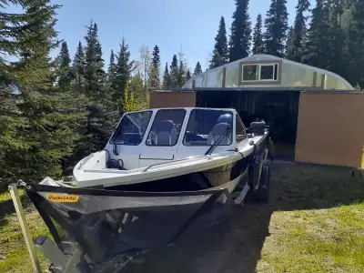 Purchased in May 2025, 12.6 hours on both Yamaha 115 hp and 9.9 hp engines, dual controls, tinted wi...