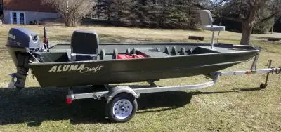 2017 Mod V AlumaCraft 1648 Jon Boat - MV1648-15" 1999 25HP Fourstroke Yamaha - F25MSHX - Runs very w...