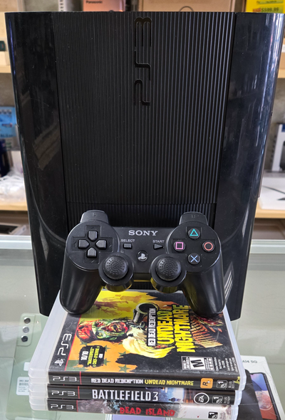 SONY PLAYSTATION 3 SLIM CONSOLE 3 GAMES & CONTROLLER $89.99, View more
