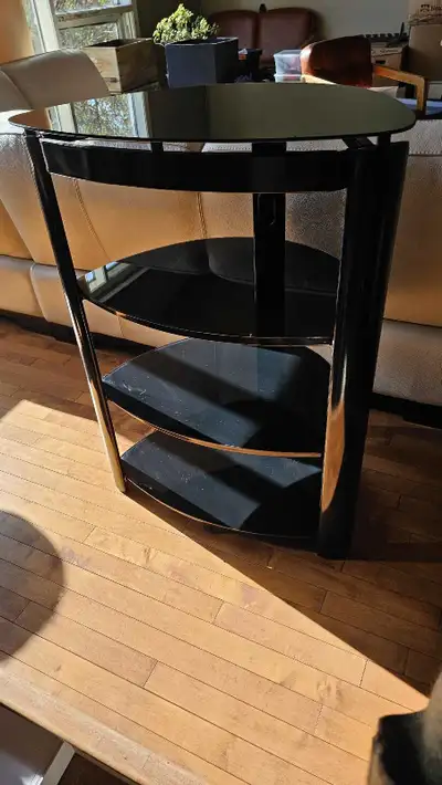 stereo shelf steel and glass , View more