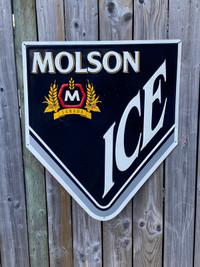 MOLSON ICE BEER ADVERTISING METAL SIGN $40