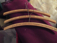 Vintage Wooden Hangers with Advertising