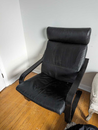 Ikea Poang Leather Armchair 