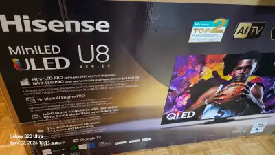 Hisense 55 inch 4K MiniLED TV (AI TV). 165Hz., View more