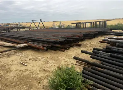 2-3/8. 2-7/8 3-1/2. 4-1/2 Oilfield pipe for sale Text ONLY 780-753-1445 for pricing TEXT ONLY