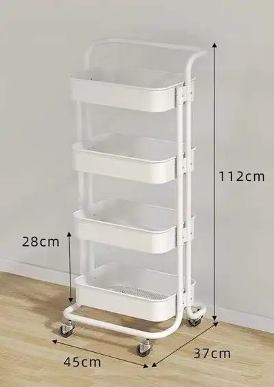 Brand New 4-Tier Mobile Storage Shelf, View more