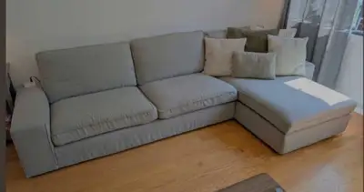 *FREE DELIVERY* IKEA LIGHT GREY KIVIK SECTIONAL, View more