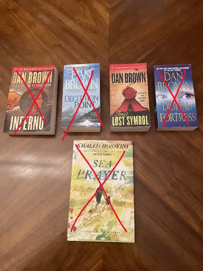 ALL $5 EACH ***ALL IN GREAT CONDITION*** Dan Brown: Inferno (PAPERBACK) SOLD!!! Dan Brown: Deception...