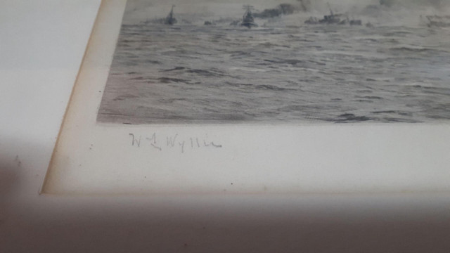 World War I W.L.Wyllie Signed Drypoint Etching in Arts & Collectibles in Cole Harbour - Image 2