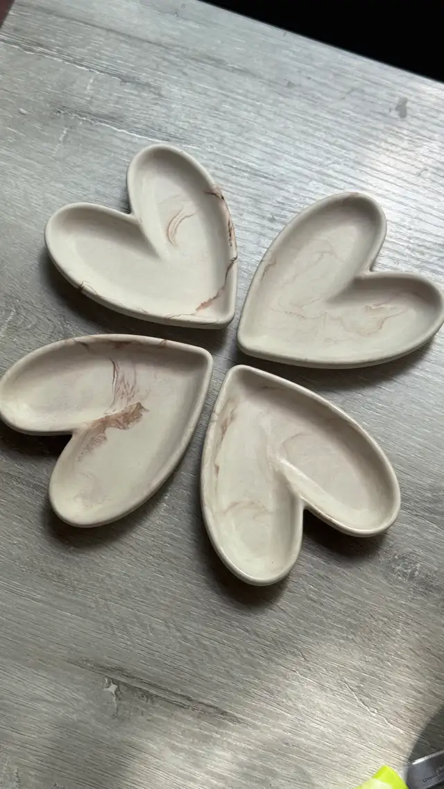 Heart Marble Jewelry Dish