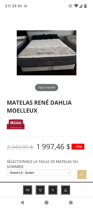 Matelas et sommier  Grand Lit ( Queen ) presque neuf in Beds & Mattresses in Longueuil / South Shore - Image 6