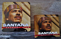 Coffret de 2 cd Santana Greatest Hits dans une boîte de métal
