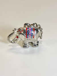 Lucky Elephant Keychain with Hidden Pill Box Locket Thailand