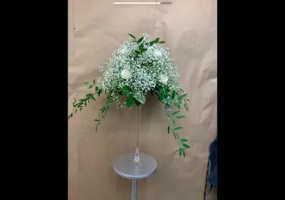 Martini glass vase 24” , View more