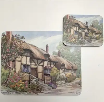 New Set of 6 Melamine Table Mats and Matching Coasters, View more