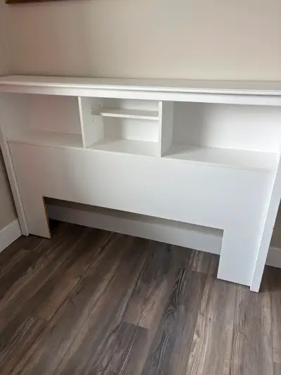 White Full Size Wood Bedframe with 6 Storage Drawers & Mattress, View more