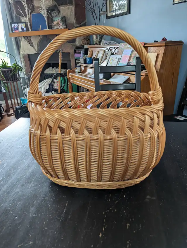 Two Wicker Baskets with Handles458770503718021122