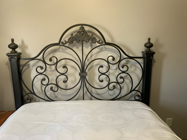 Iron wrought queen size bed frame  in Beds & Mattresses in Thunder Bay