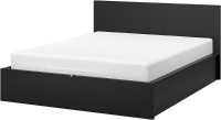 Malm full size bed with storage - black (Ikea)