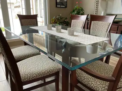 Glass top Dining Table, Hutch & Buffet, View more