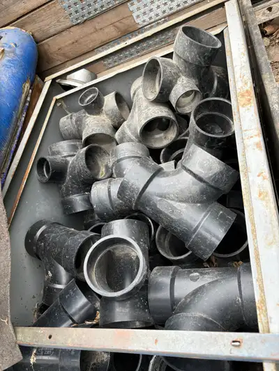 Assorted ABS pipe fittings