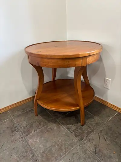 MCM SOLID WOOD SIDE TABLE, View more