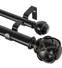Brand NEW heavy duty curtain rod- 72 to 144 Inches (6-12 Ft) SEE